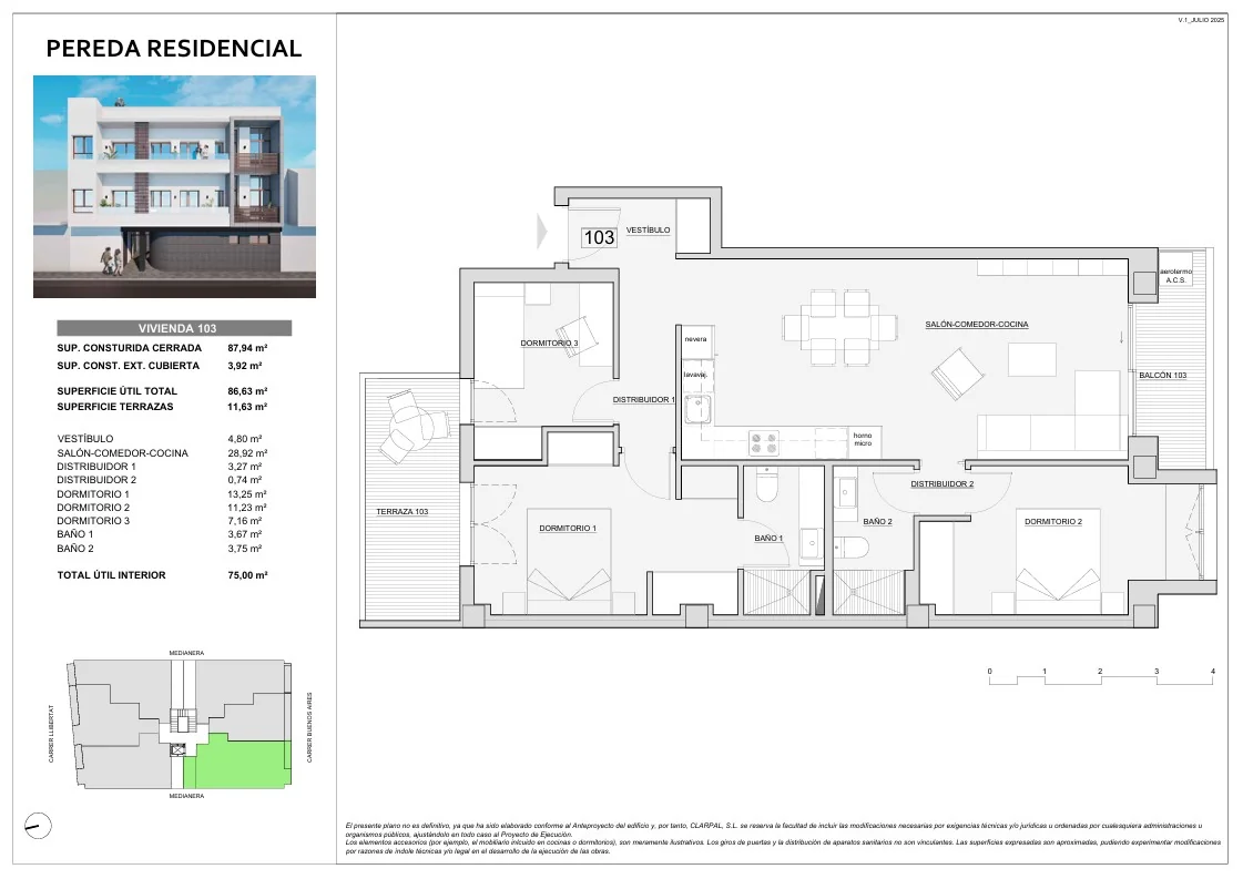 Plano Vivienda 103